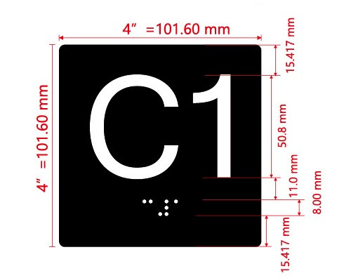 C1 Sign Elevator Jamb Plate Hpd Sign