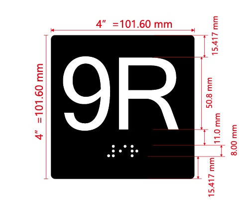 9R Elevator Jamb Plate Hpd Sign