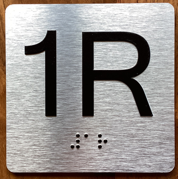 1R Elevator Jamb Plate Sign