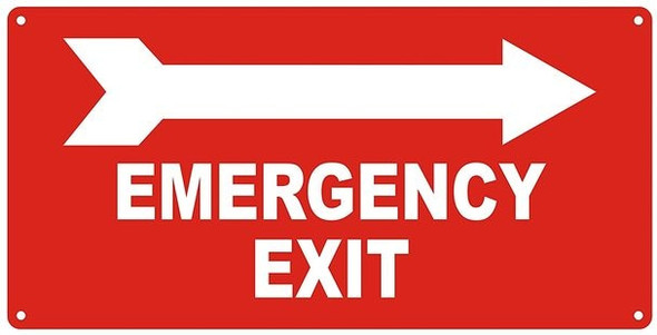 EMERGENCY EXIT RIGHT SIGN- REFLECTIVE !!!