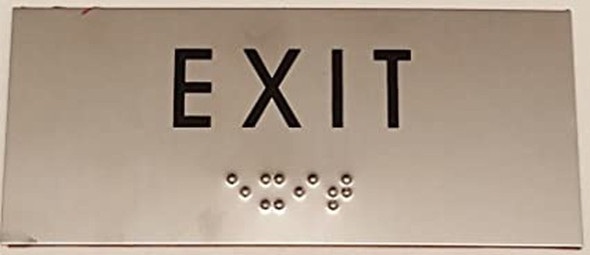 SIGNS EXIT Sign -Tactile Signs STAINLESS