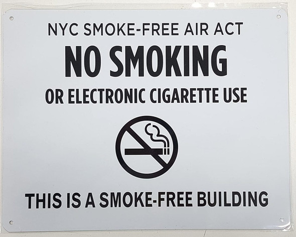 SIGNS NYC Smoke free Act Sign "No