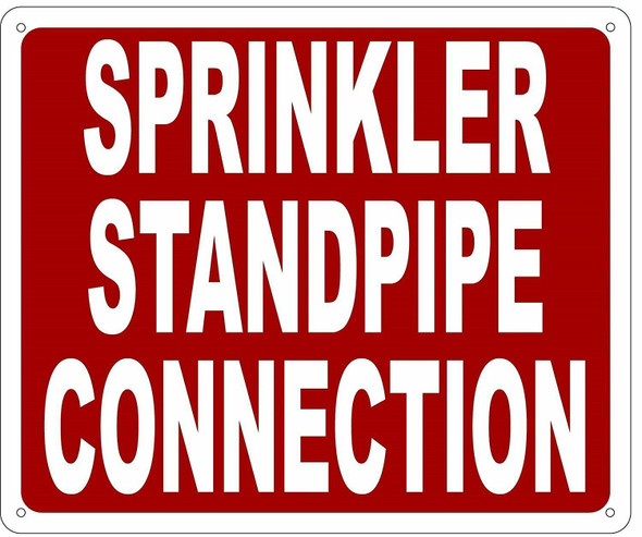 SIGNS AUTOMATIC SPRINKLER AND STANDPIPE CONNECTION SIGN-