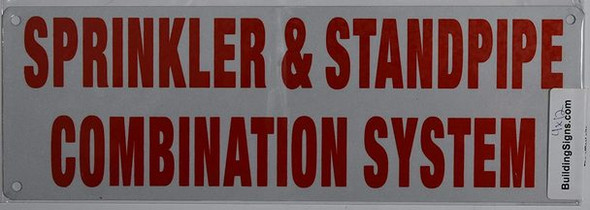 SPRINKLER AND STANDPIPE COMBINATION SYSTEM SIGN