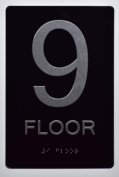 9th FLOOR SIGN 6X9 ADA -Tactile