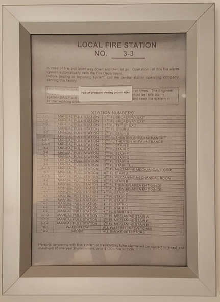 LOCAL FIRE STATION FRAME 6" X