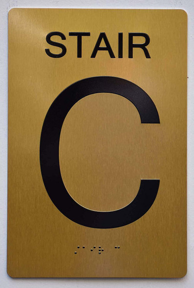 SIGNS STAIR C SIGN ADA Tactile Signs