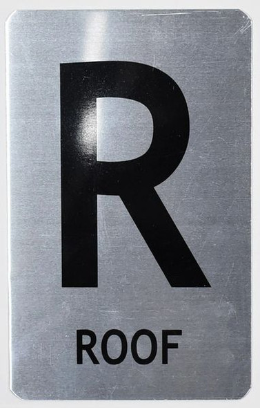 ROOF Sign (Brush Aluminium, 5X8)-The Mont