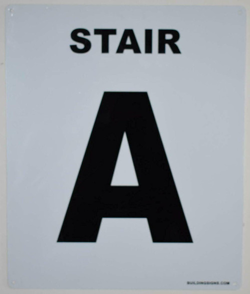 Stair A Sign (White, Rust Free