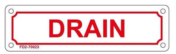 DRAIN SIGN ( ALUMINIUM 2X7 )-(ref062020)