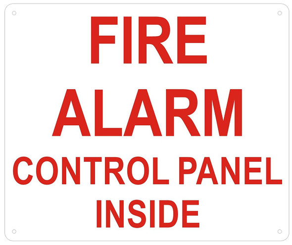 FIRE Alarm Control Panel Inside Sign