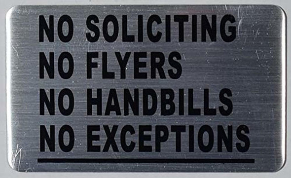 SIGNS Two PCS (2) NO Soliciting NO