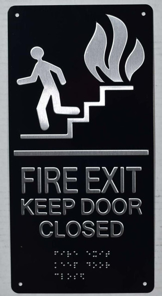 FIRE EXIT Keep Door Closed Sign