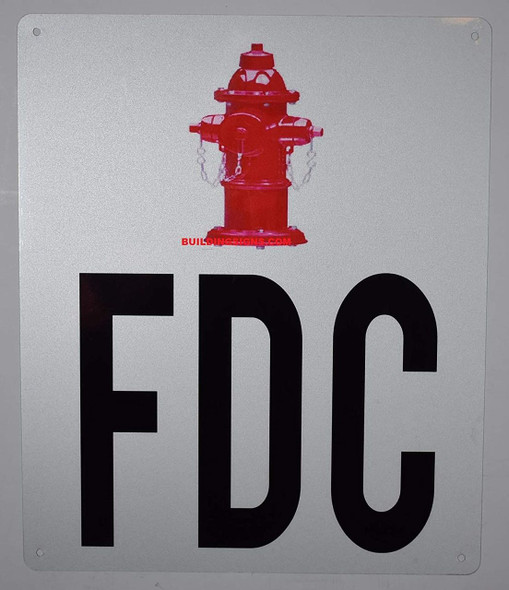 FDC Sign with Symbol Sign (White,