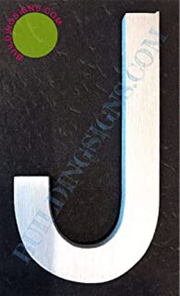 SIGNS Aluminum Letter J Sign (Brush Silver,Double