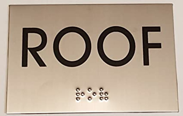 SIGNS ROOF Sign -Tactile Signs BRAILLE-STAINLESS