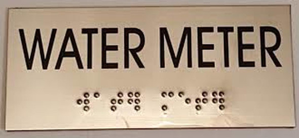 WATER METER Sign -Tactile Signs