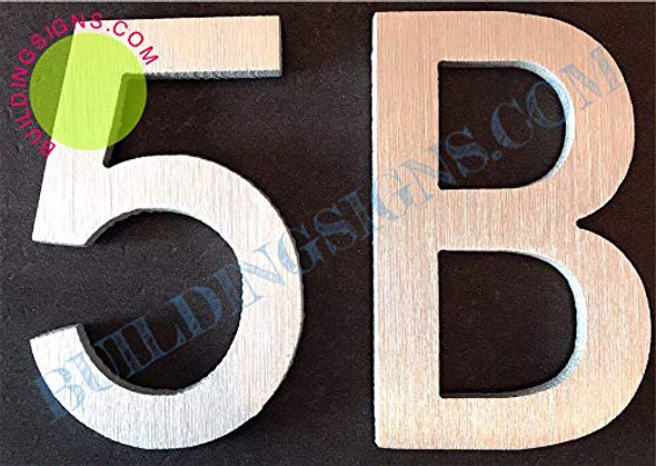 SIGNS Apartment Number 5b Sign (Brush Silver,Double