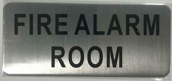 FIRE ALARM ROOM SIGN (BRUSH ALUMINIUM,