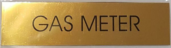SIGNS GAS METER SIGN (Gold ALUMINUM 2