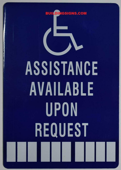 SIGNS ADA-Assistance Available Upon Request Number Sign