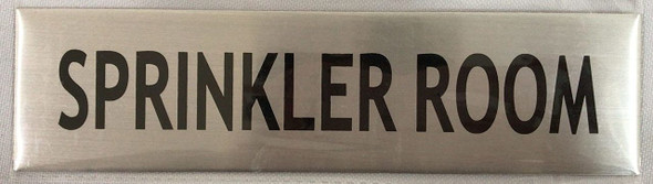 SPRINKLER ROOM SIGN- BRUSHED ALUMINUM (ALUMINUM