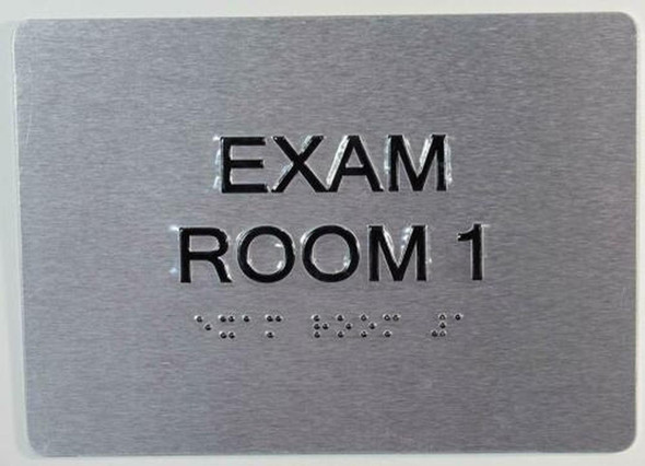 SIGNS EXAM Room 1 Sign with Tactile