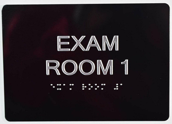 SIGNS EXAM Room 1 Sign with Tactile