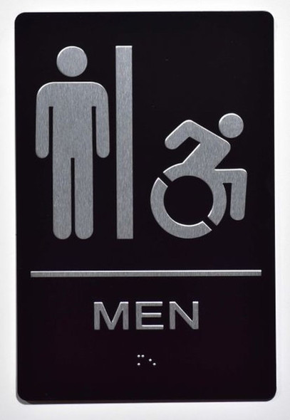 Men accessible Sign -Tactile Signs Tactile