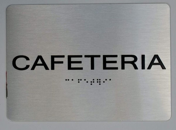 SIGNS Cafeteria ADA-Sign -Tactile Signs (Aluminium, Brush