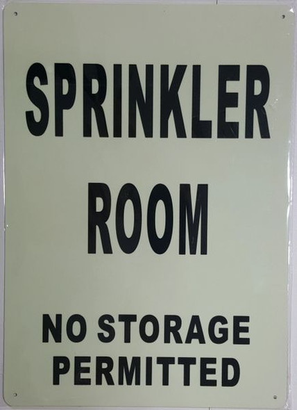 SIGNS SPRINKLER ROOM NO STORAGE PERMITTED SIGN