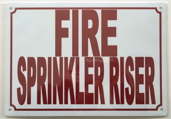 FIRE SPRINKLER RISER SIGN (ALUMINUM SIGNS