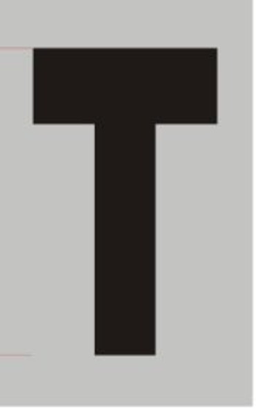 Apartment Number Sign - Letter T