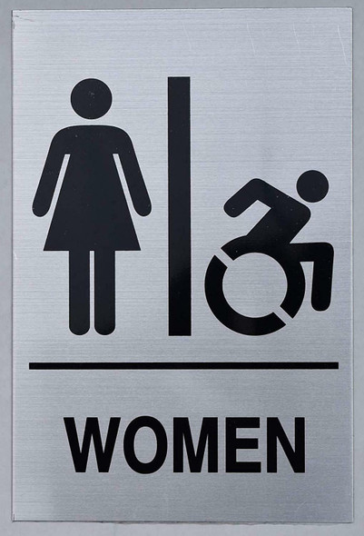 SIGNS NYC Women ACCESSIBLE Restroom Sign -Tactile