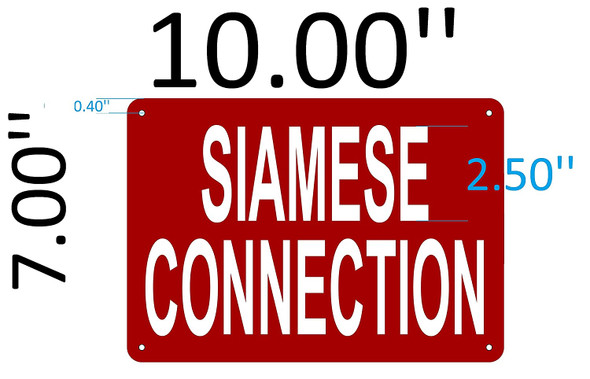 SIGNS SIAMESE CONNECTION SIGN (Aluminium Reflective Signs,