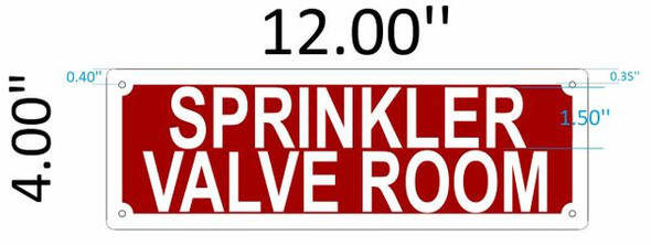 SIGNS SPRINKLER VALVE ROOM SIGN (Aluminium Reflective