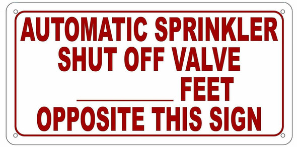 Automatic Sprinkler Shut Off Valve Sign