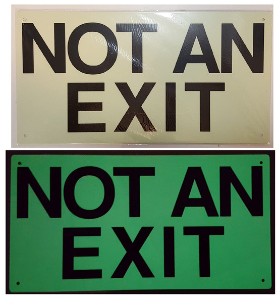 NOT AN EXIT sign