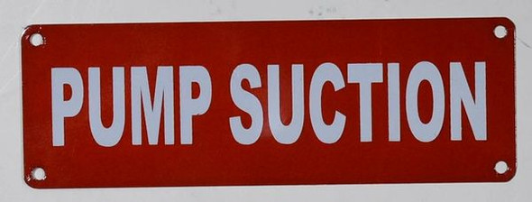 Pump Suction Sign