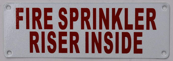Fire Department Sign- FIRE Sprinkler Riser Inside