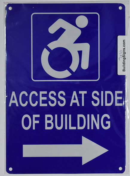 Access at Side of Building SIGN