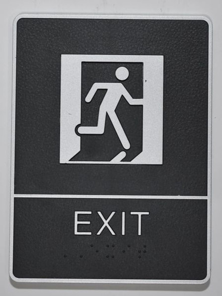 EXIT Sign- - BRAILLE PLASTIC ADA    Sign