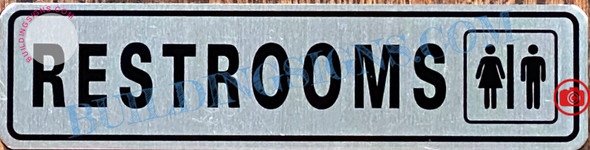 RESTROOMS SIGN