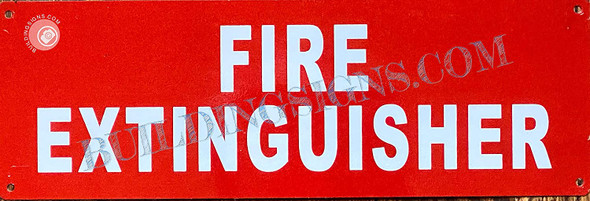 Sign FIRE EXTIGNSHER  (Reflective !!!, Aluminum, red)