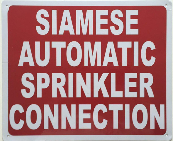 Siamese Automatic Sprinkler Connection Sign