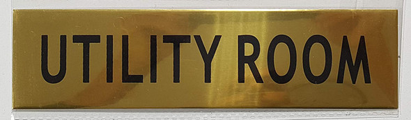 Utility Room Sign Gold