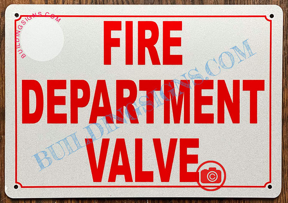 FIRE Department Valve Sign