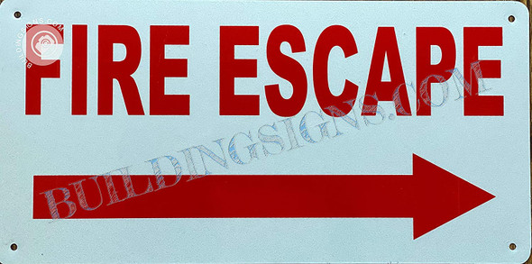 FIRE Escape Sign Right Arrow