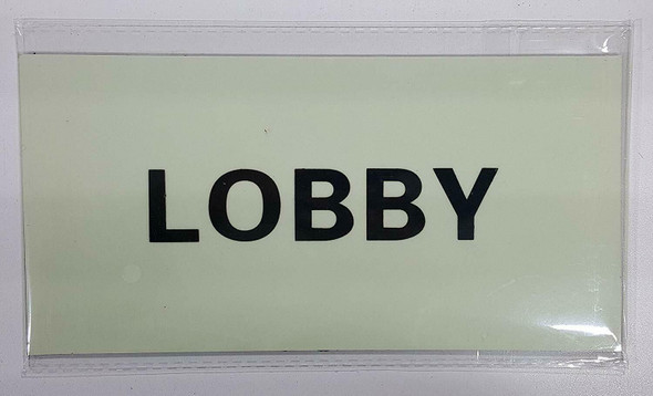 LOBBY SIGN - PHOTOLUMINESCENT GLOW IN