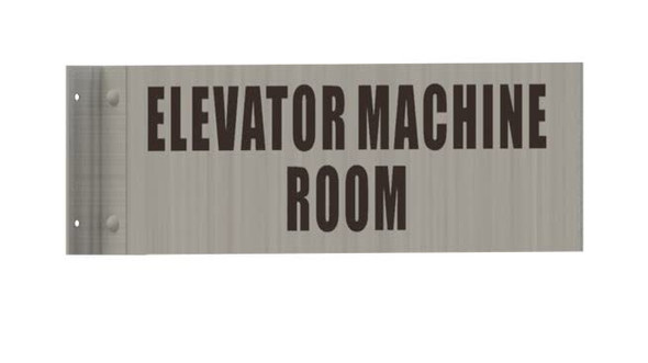 Elevator Machine Room Sign-Two-Sided/Double Sided Projecting, Corridor and Hallway SIGNAGE